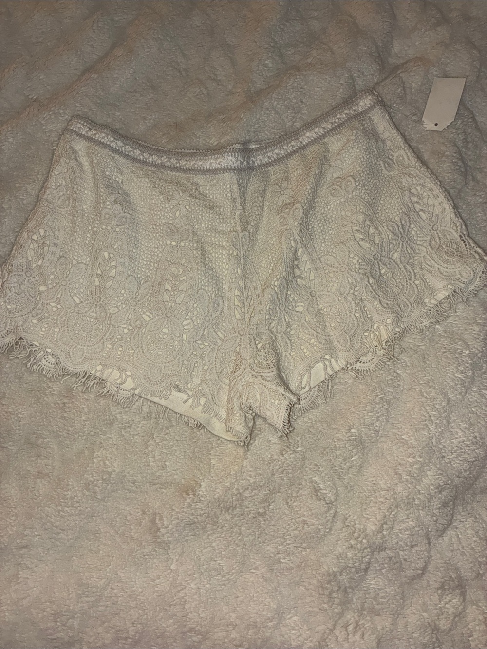 Crochet Lace Shorts - Cream